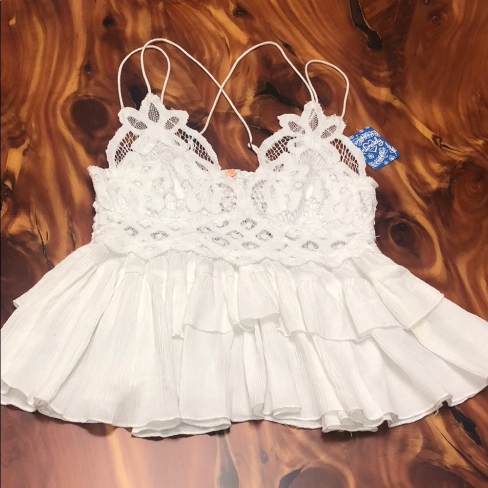 Free People Adella Lace Detail Smock Back … - Picture 10 of 16